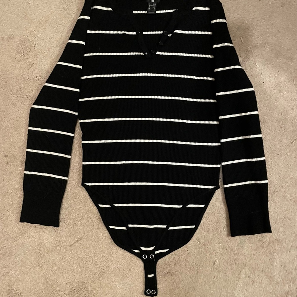 Forever 21 Black and White Bodysuit